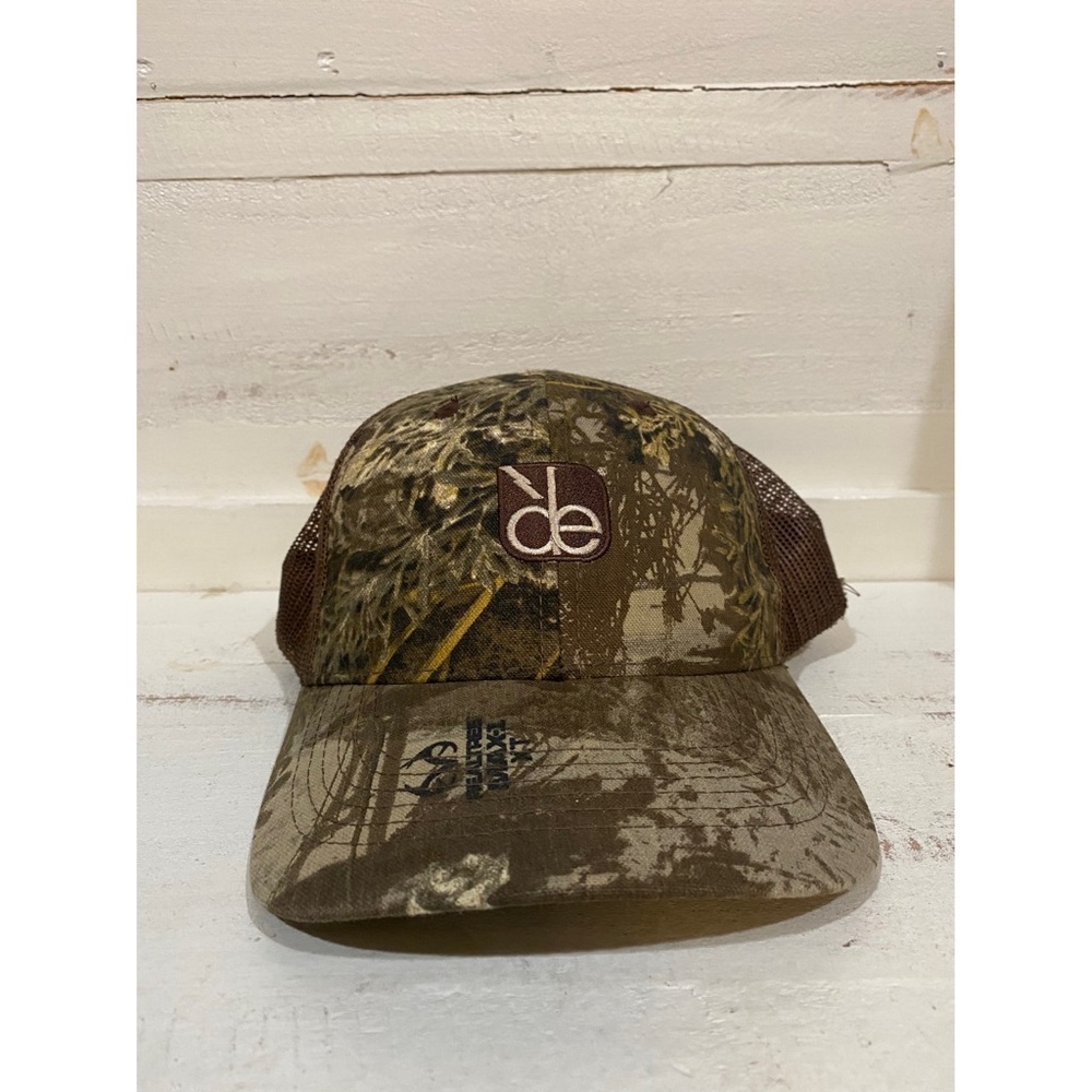 Dealers Electrical Camo Hat Green and Brown with Velcro Strap